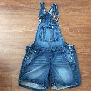 lei Blue Denim Short Overalls